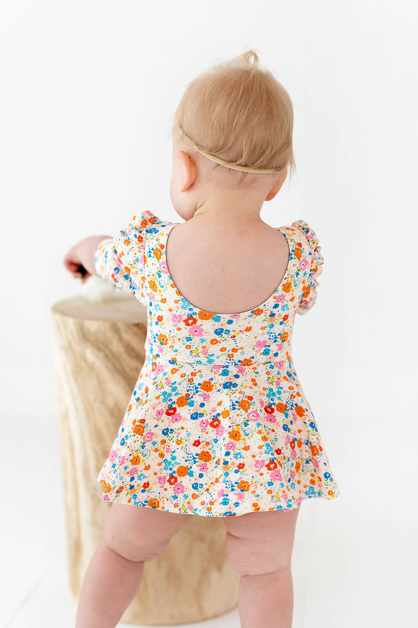 Puff Skirted Leotard in Summer Blooms - Ollie Jay