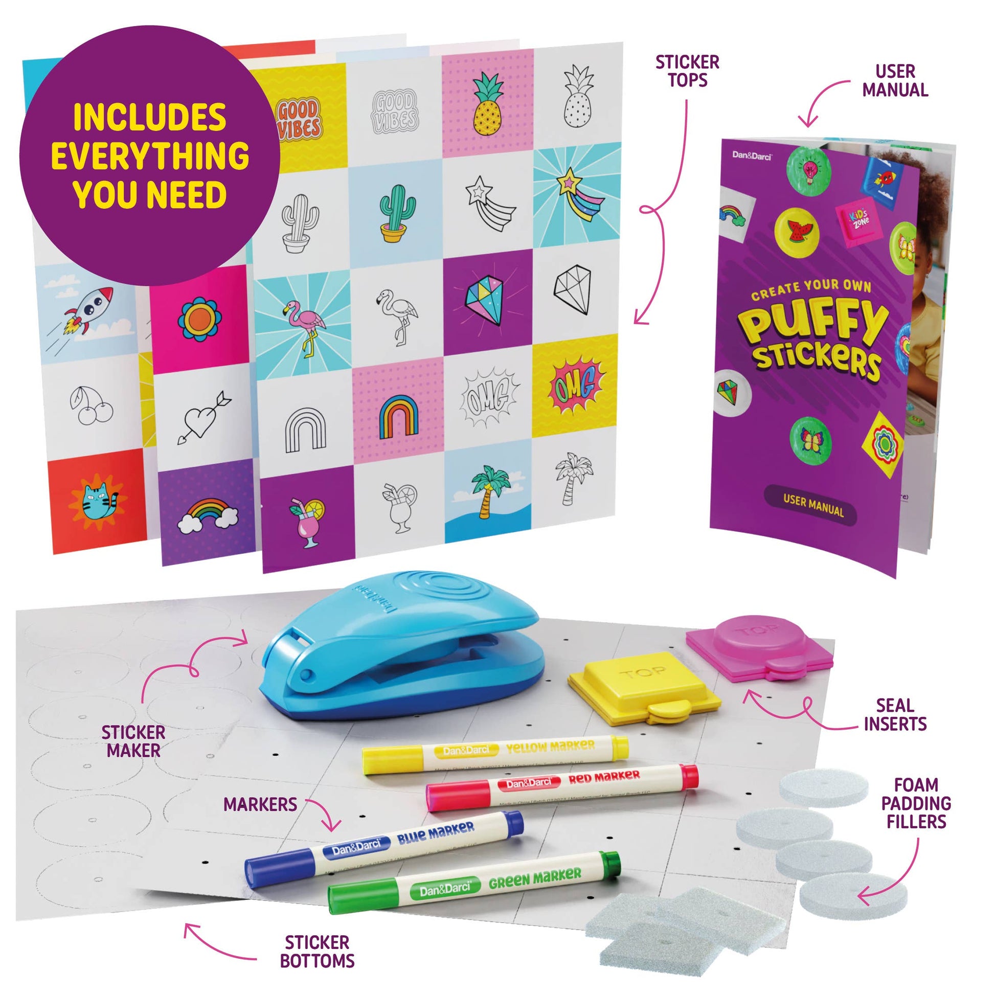 Puffy Sticker Maker Kit - Dan&Darci