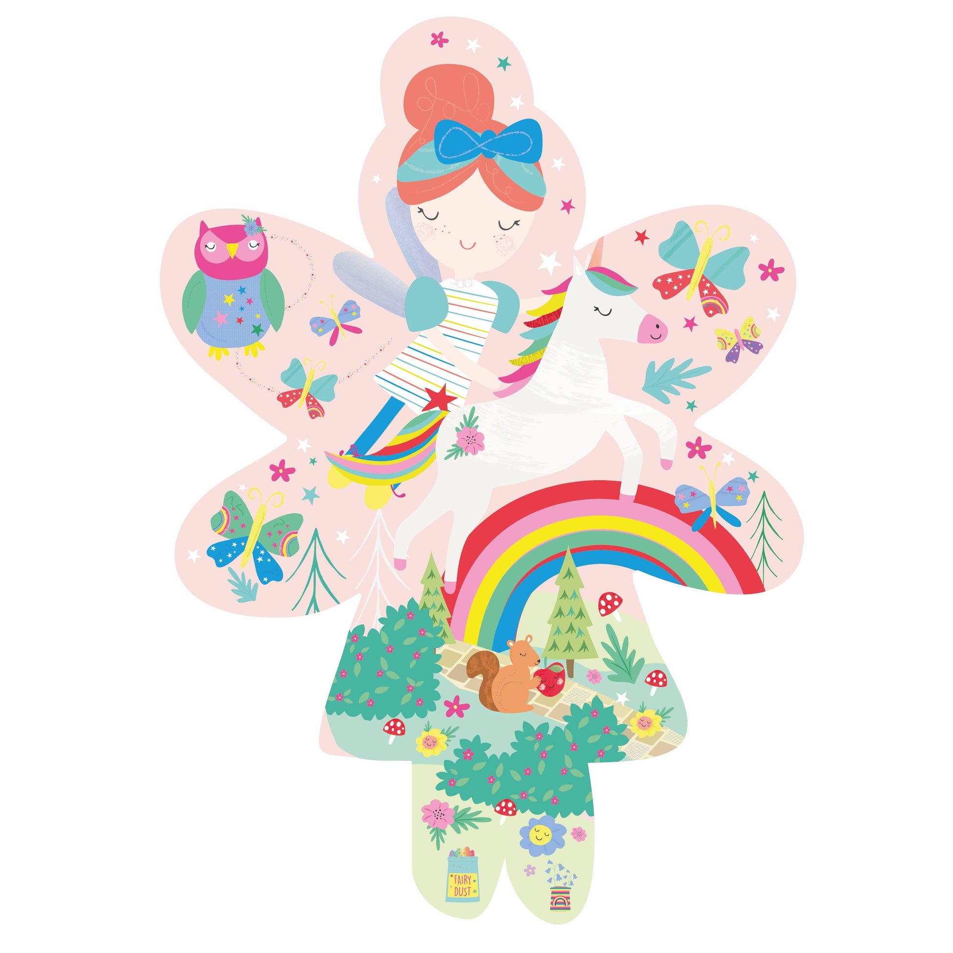 Rainbow Fairy Shaped 20 Piece Puzzle - Floss and Rock