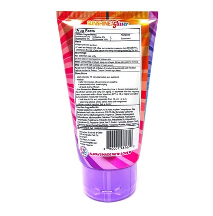 Rainbow Party Cake Travel Ready Sunscreen Gift Set - Sunshine & Glitter