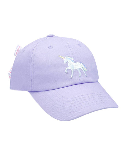 Rainbow Unicorn Bow Baseball Hat - Bits & Bows