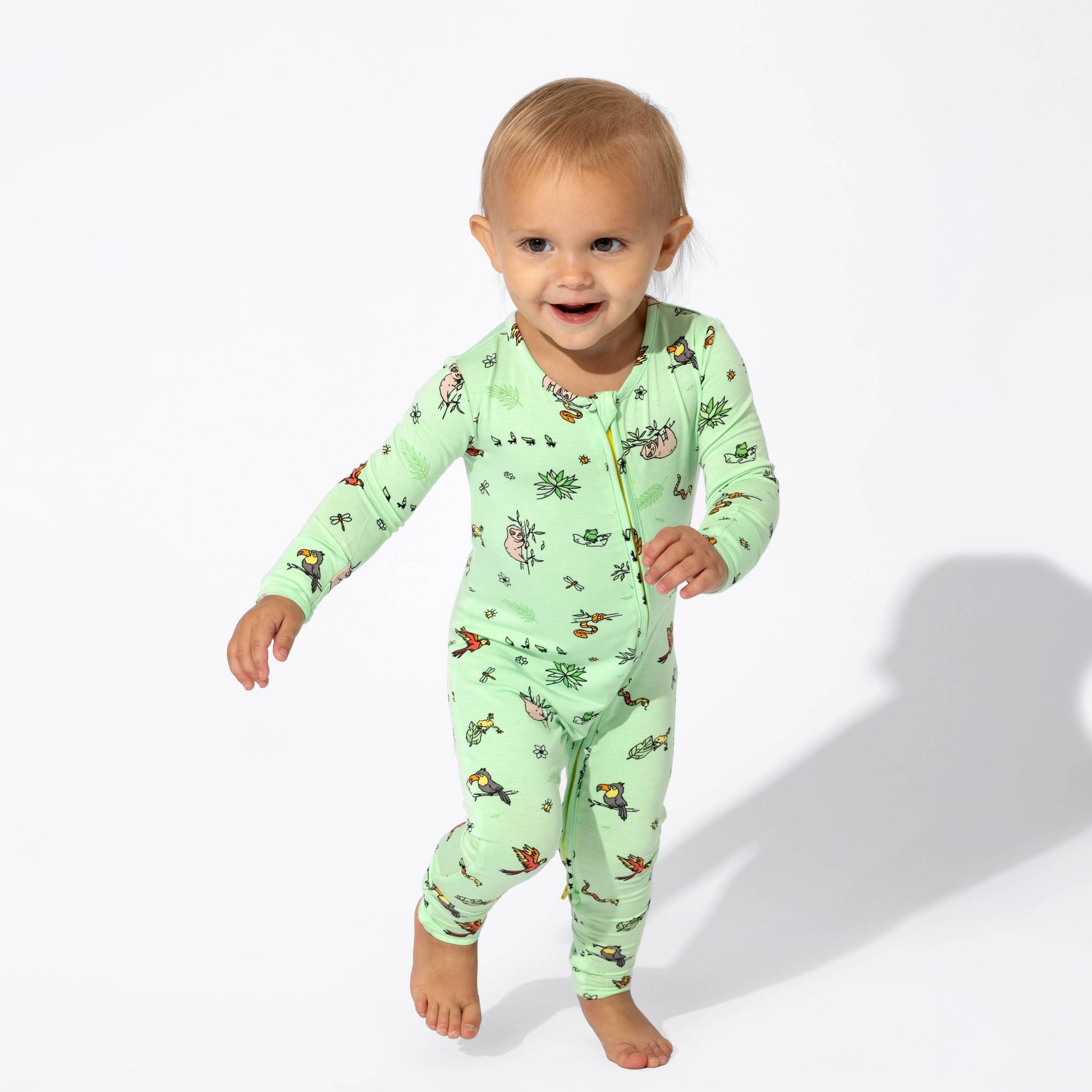 Rainforest Convertible Footie Bamboo Pajama - Bellabu Bear