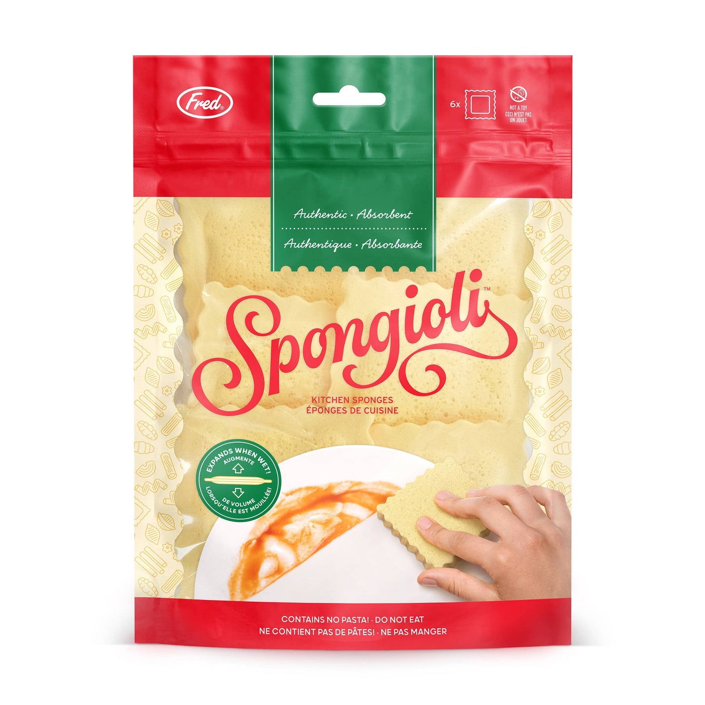 Ravioli Sponges (Set of 6) - Fred & Friends