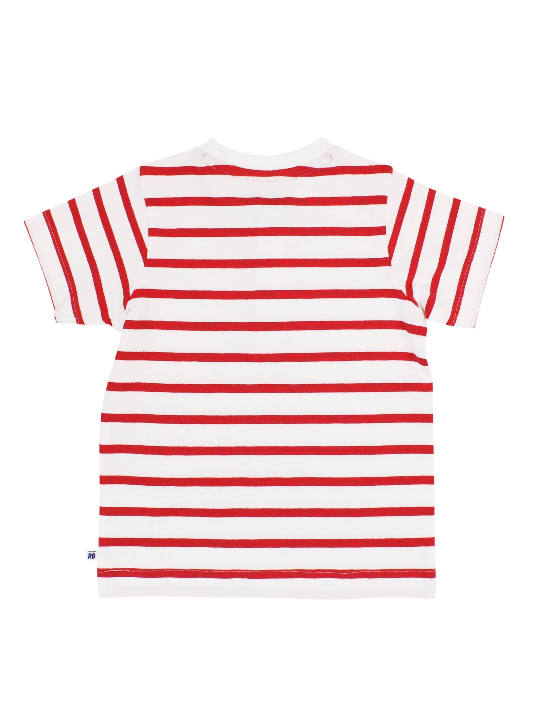 Red & White Stripe Henley Shirt - RuffleButts + RuggedButts