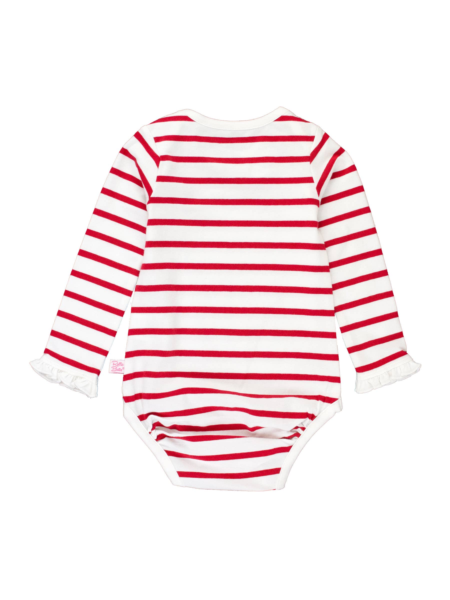 Red & White Stripe Knit Ruffle Bodysuit - RuffleButts + RuggedButts