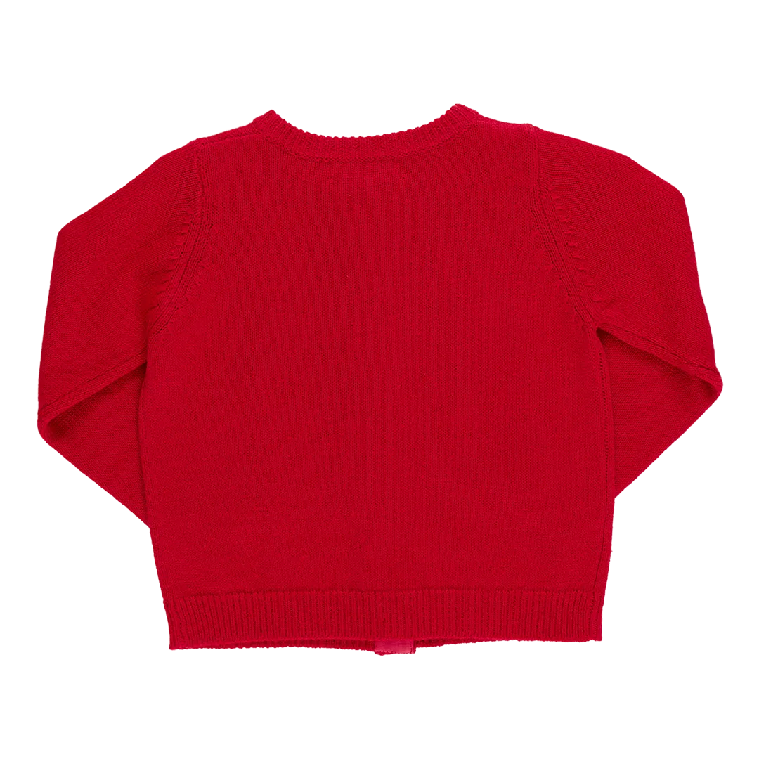 Red Santa Baby Girls Maude Sweater - Pink Chicken