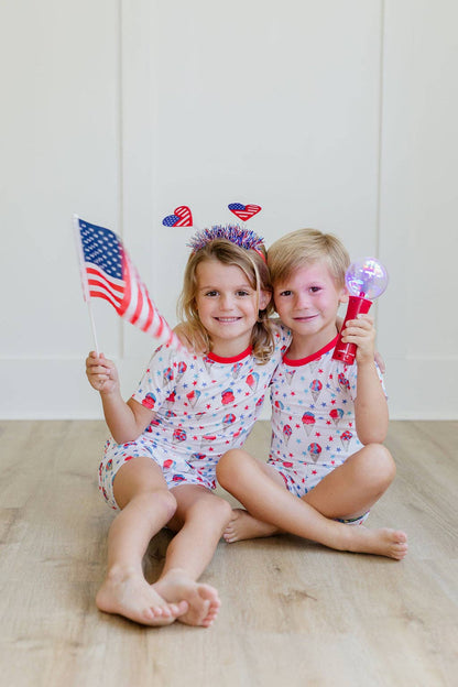 Red, White & Blue Snowcones Two Piece Pajama - Sweet Bay Clothing