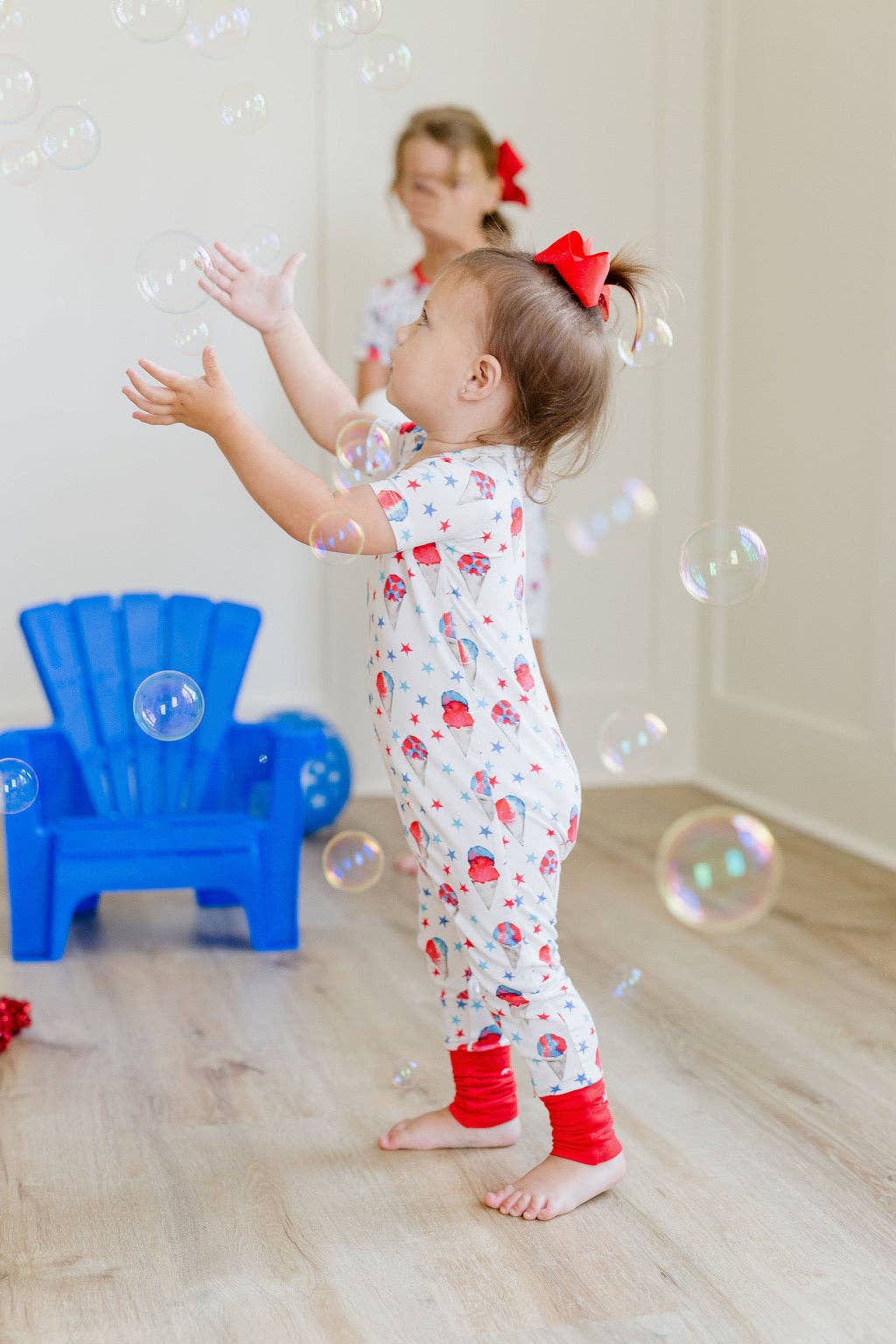 Red, White & Blue Snowcones Zipper Pajama - Sweet Bay Clothing