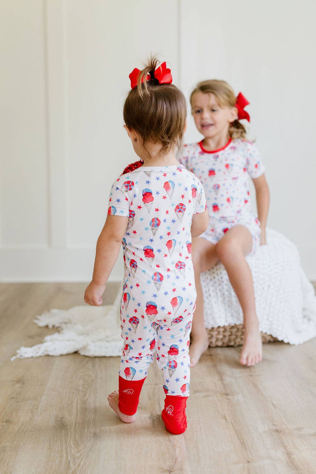 Red, White & Blue Snowcones Zipper Pajama - Sweet Bay Clothing