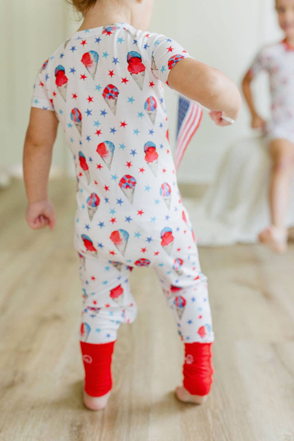 Red, White & Blue Snowcones Zipper Pajama - Sweet Bay Clothing