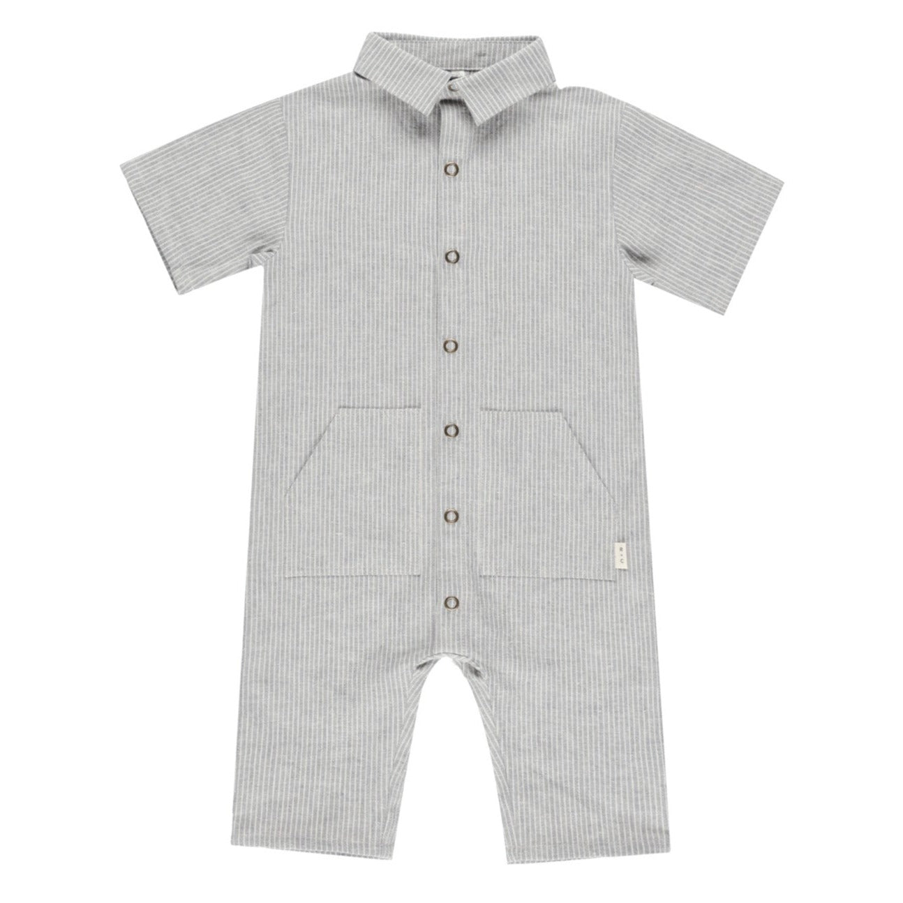 Rhett Jumpsuit | Blue Micro Stripe - Rylee + Cru