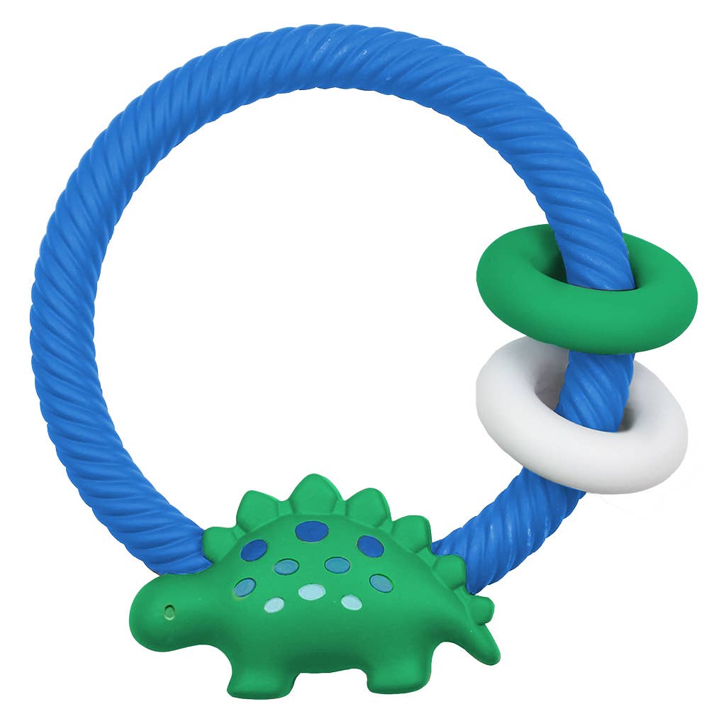 Ritzy Rattle™ Silicone Teether Rattles: Dino - Itzy Ritzy