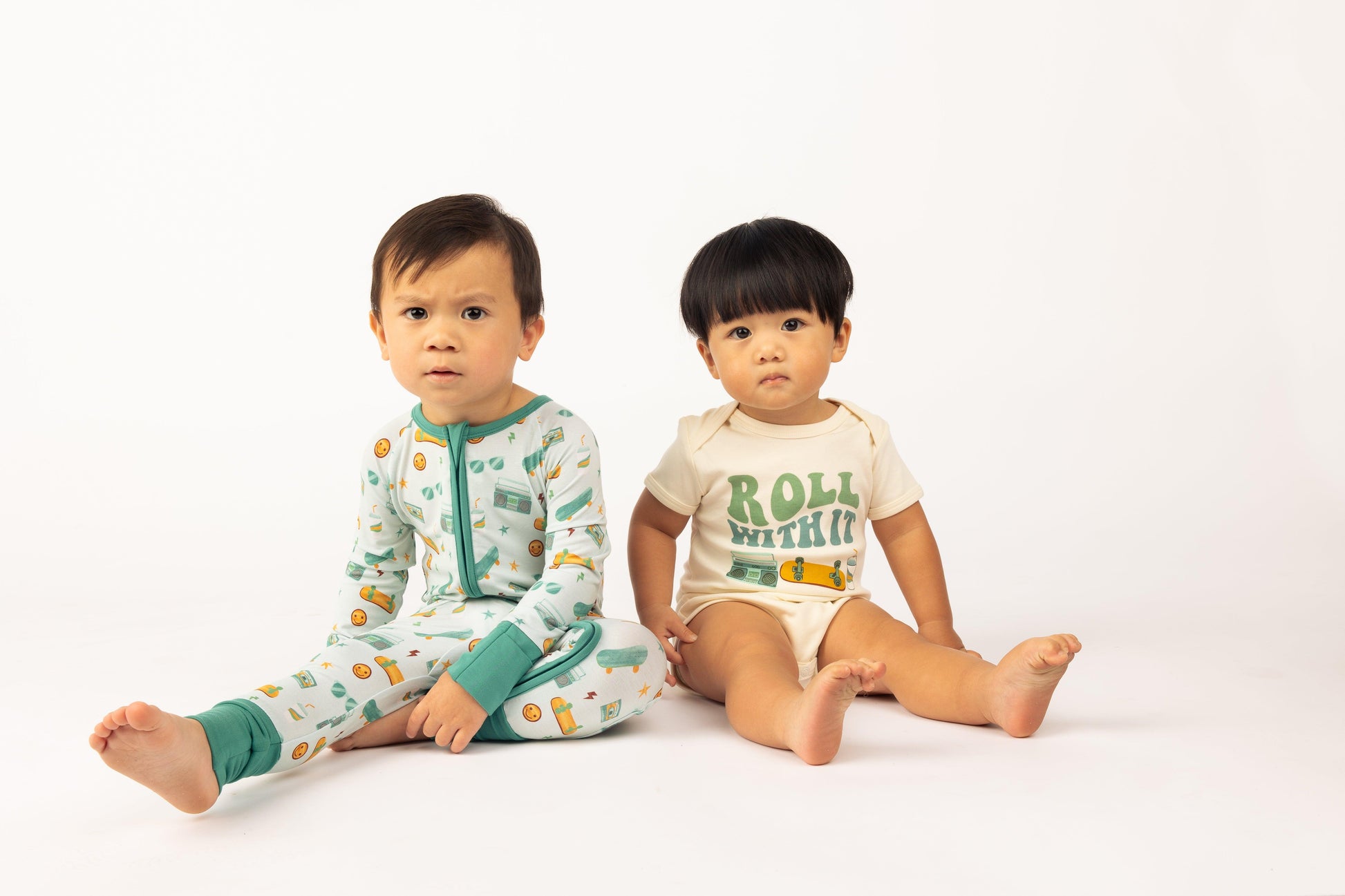 Roll With It Bamboo Baby Pajama - Emerson and Friends