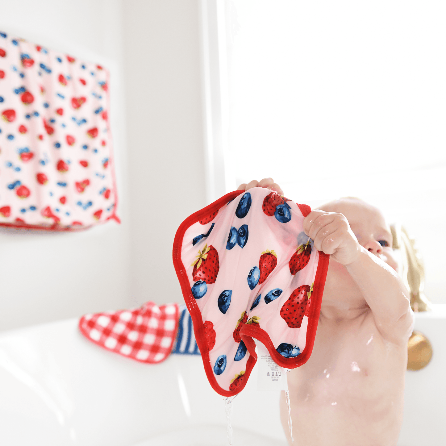 Rosie Berries Plush Wash Cloth Set - Gigi and Max