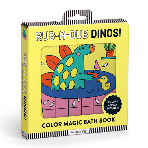 Rub-a-Dub Dinos! Color Magic Bath Book - Mudpuppy