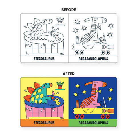 Rub-a-Dub Dinos! Color Magic Bath Book - Mudpuppy