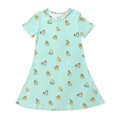 Rubber Ducky Girls Bamboo Dress - Bellabu Bear