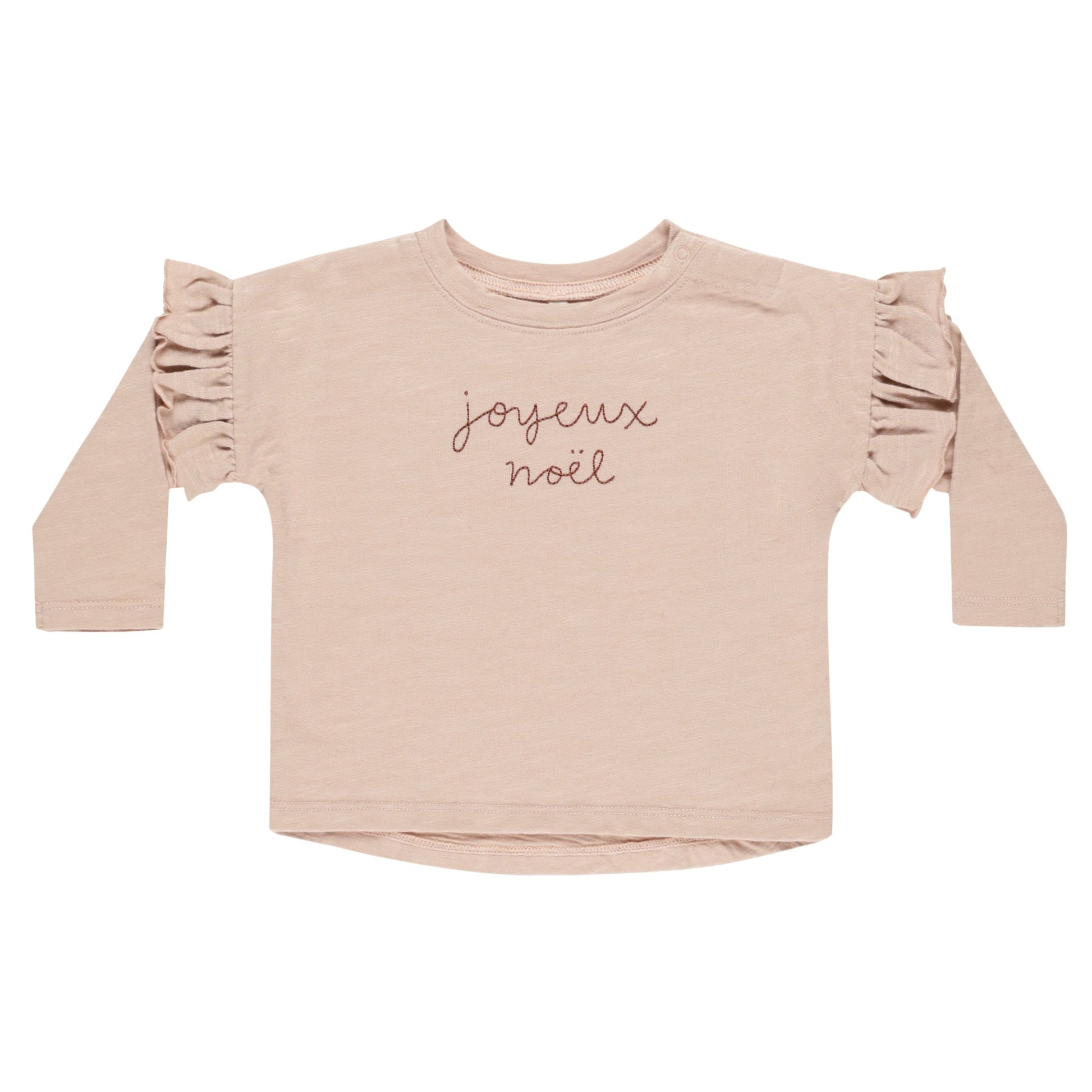 Ruffle Long Sleeve Tee | Joyeux Noel - Rylee + Cru