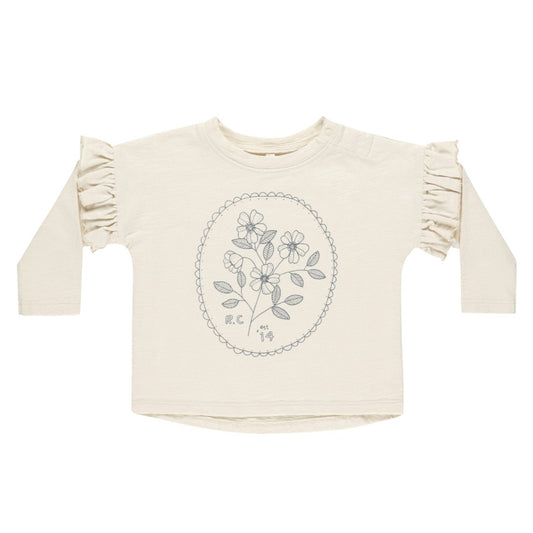 Ruffle Long Sleeve Tee | Wildflower - Rylee + Cru