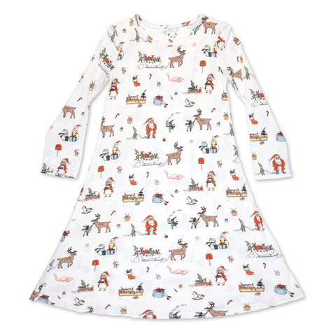 Santa's Workshop Bamboo Girls' Dress - Bellabu Bear