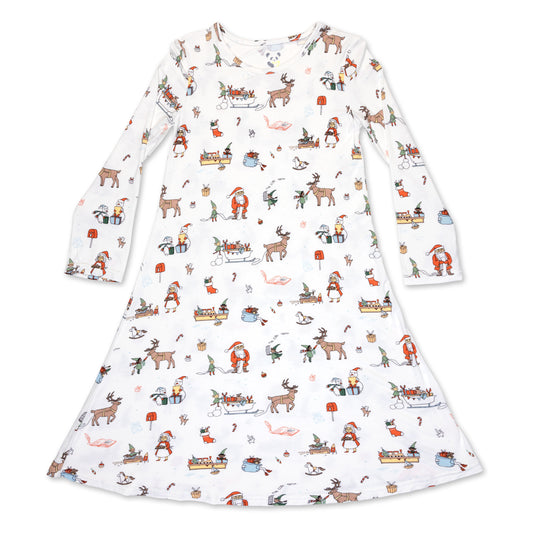 Santa's Workshop Bamboo Girls' Dress - Bellabu Bear