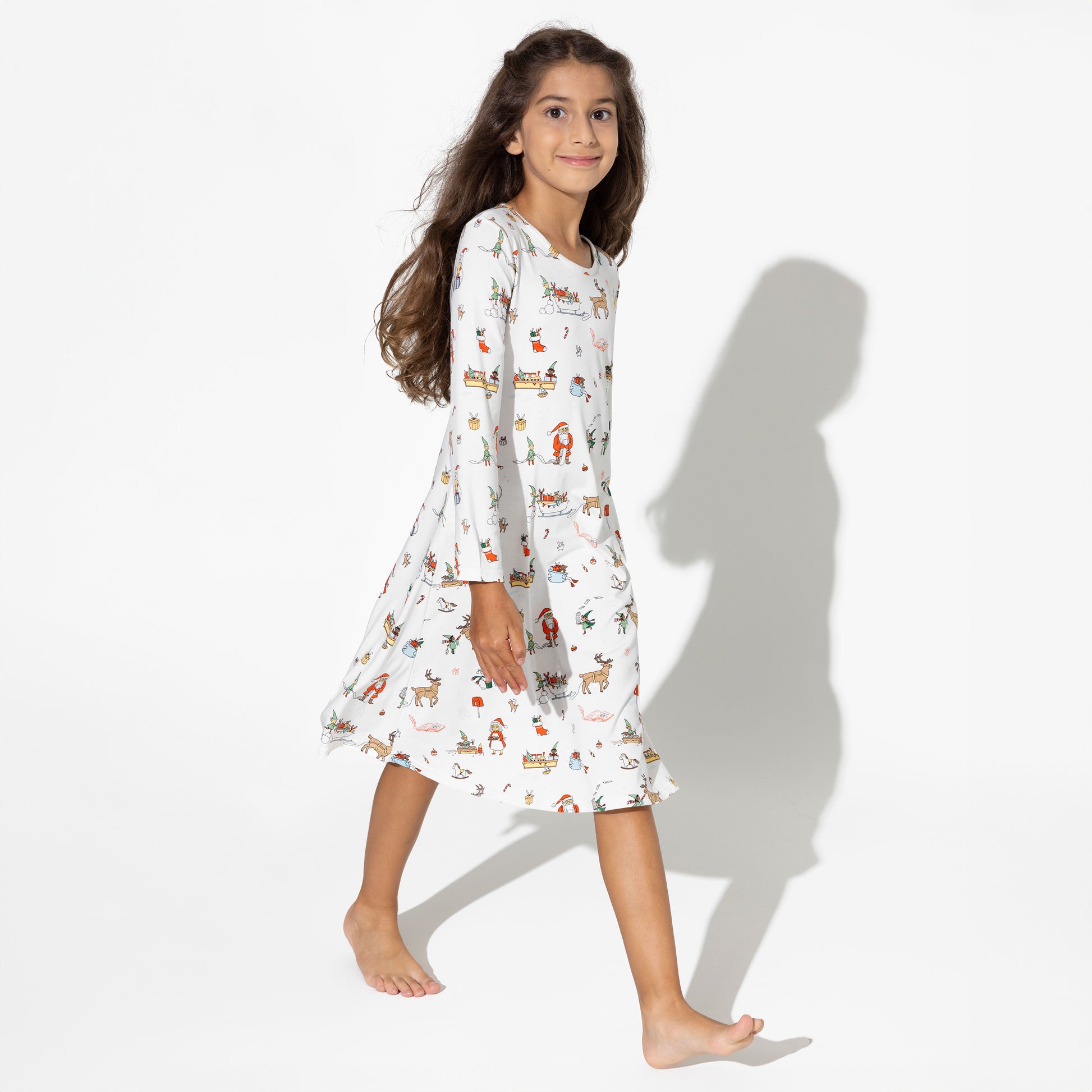 Santa's Workshop Bamboo Girls' Dress - Bellabu Bear