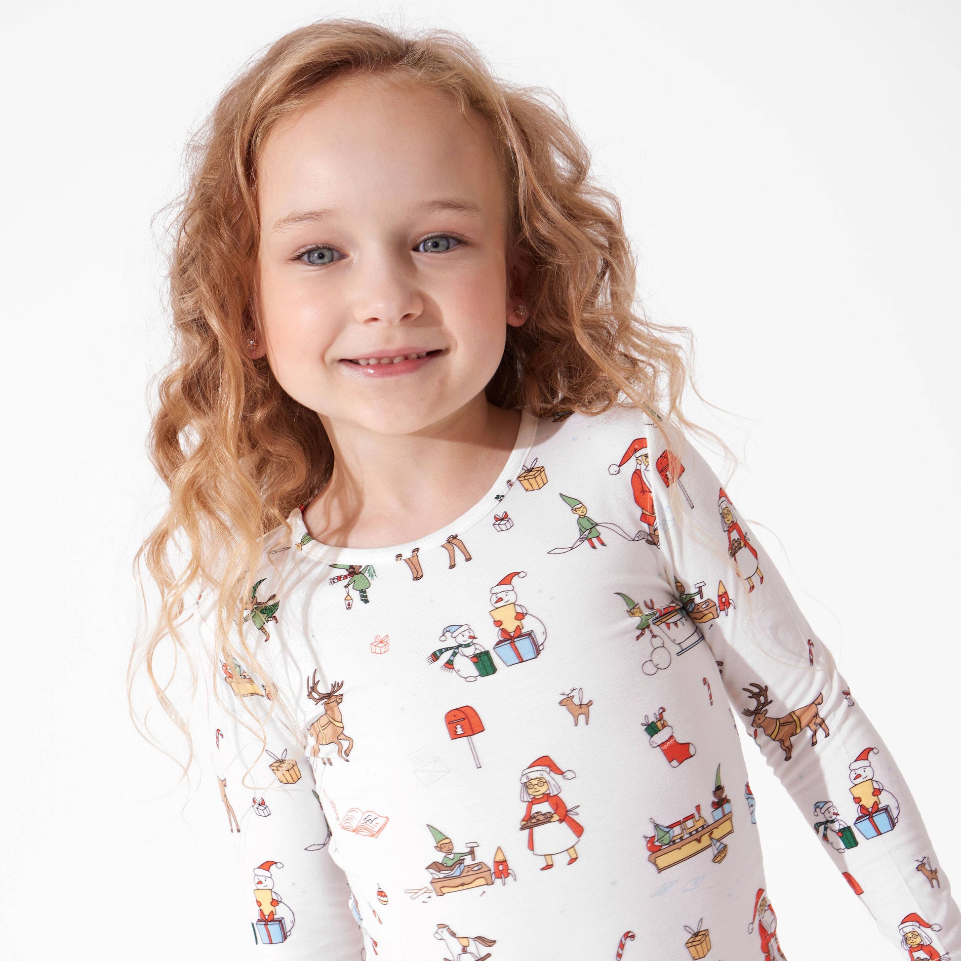 Santa's Workshop Kids Bamboo Pajamas - Bellabu Bear