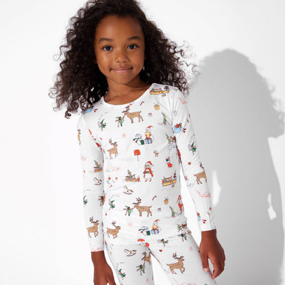 Santa's Workshop Kids Bamboo Pajamas - Bellabu Bear