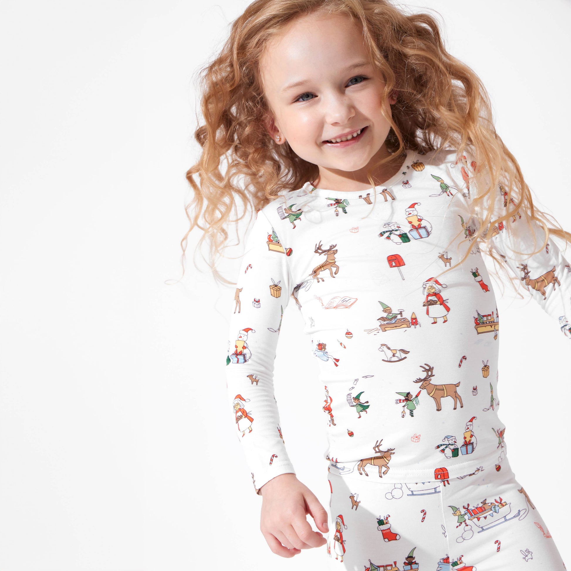 Santa's Workshop Kids Bamboo Pajamas - Bellabu Bear