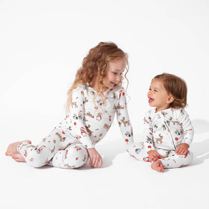 Santa's Workshop Kids Bamboo Pajamas - Bellabu Bear