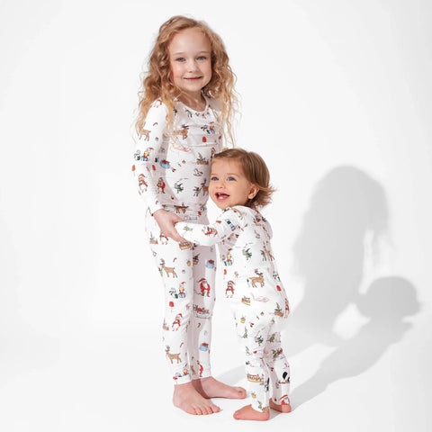 Santa's Workshop Kids Bamboo Pajamas - Bellabu Bear