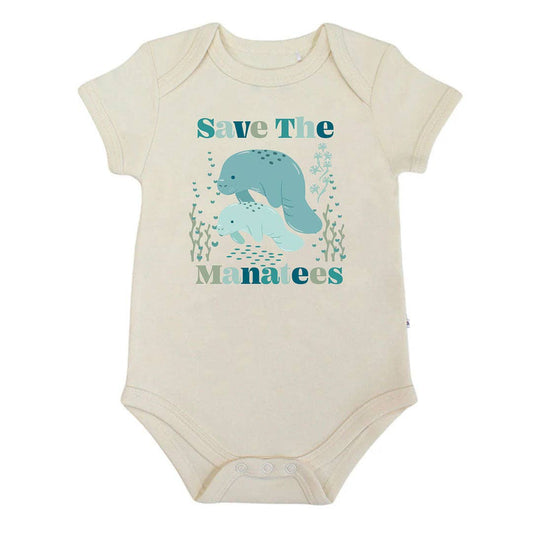 Save the Manatees Cotton Baby Onesie - Emerson and Friends