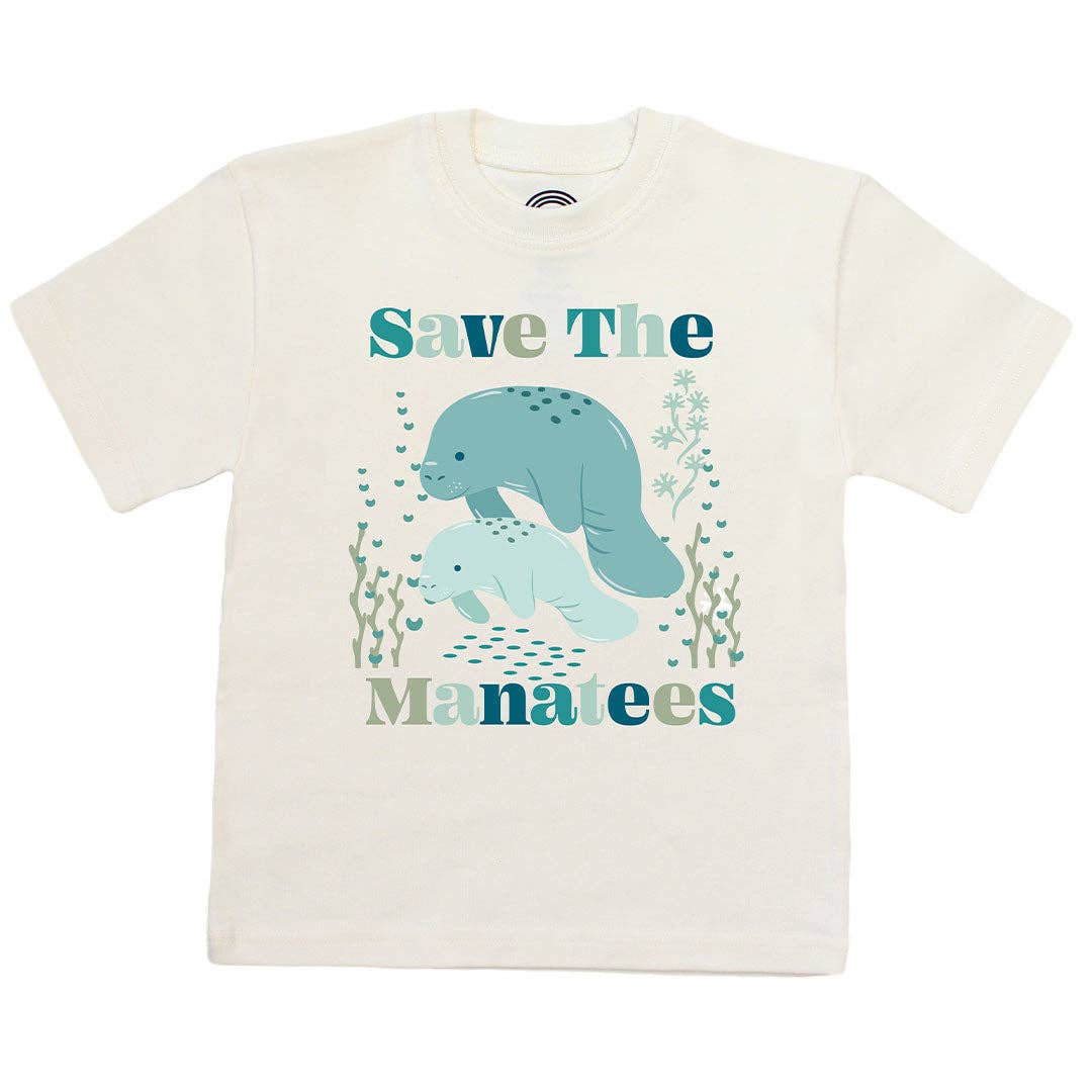 Save the Manatees Cotton Kids Shirt - Emerson and Friends