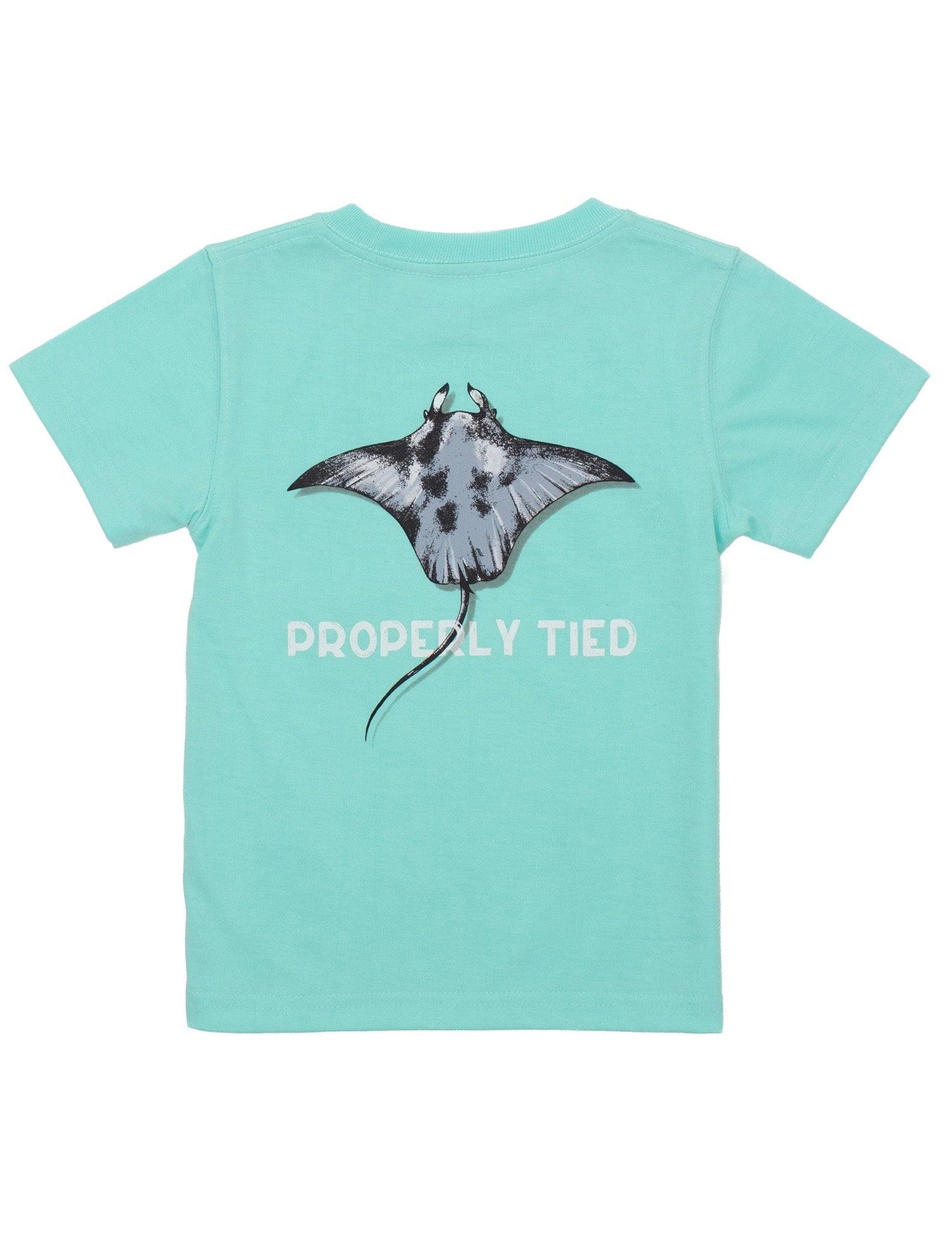 Seafoam Manta Ray Signature Tee - Properly Tied