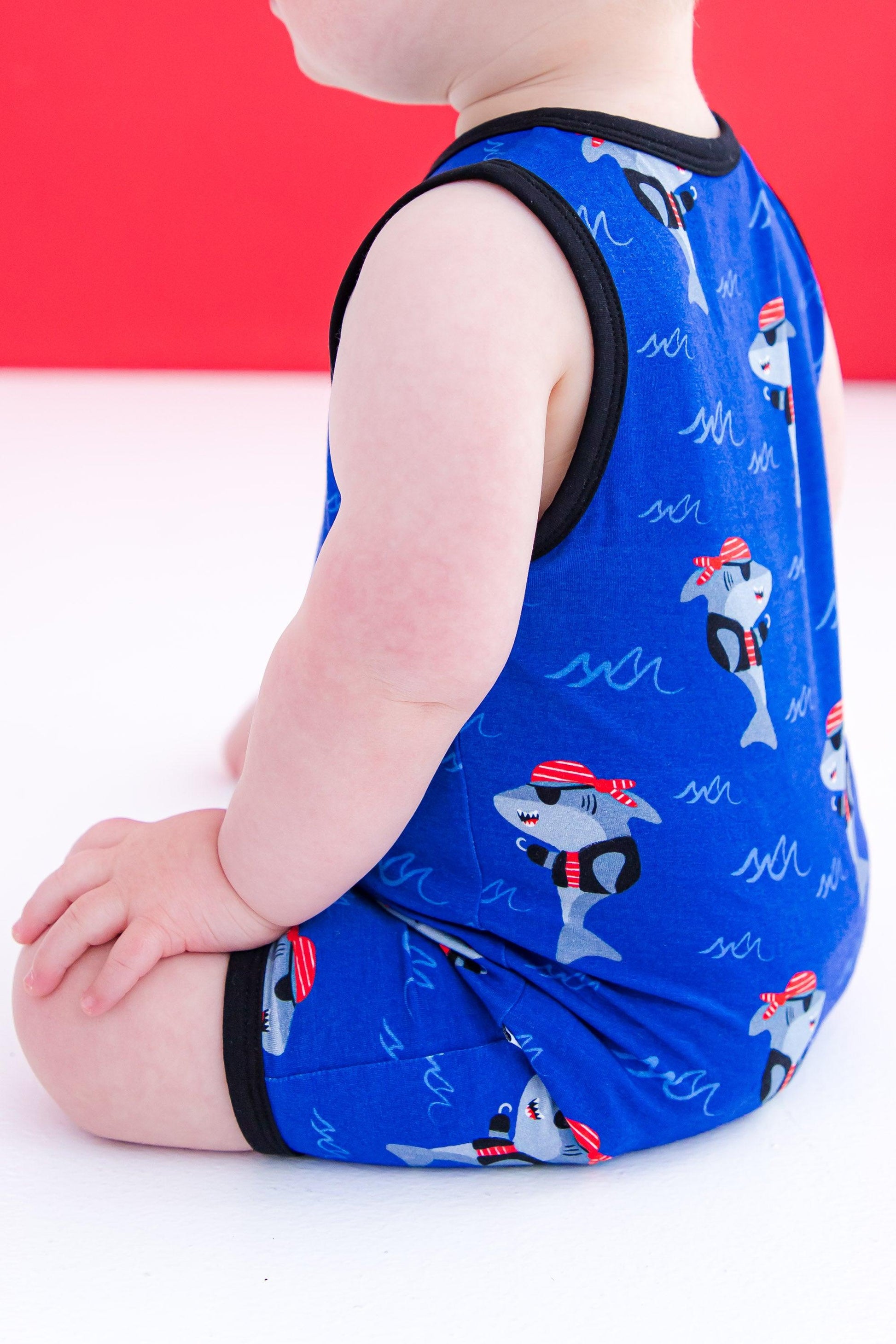 Sebastian Shortie Tank Romper - Birdie Bean