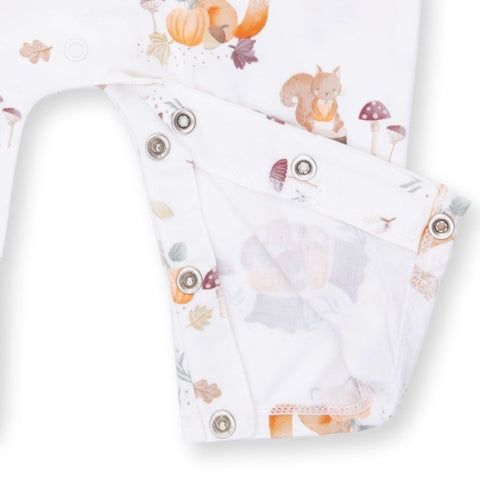 Uni Romper - Woodland Animals with Pumpkins