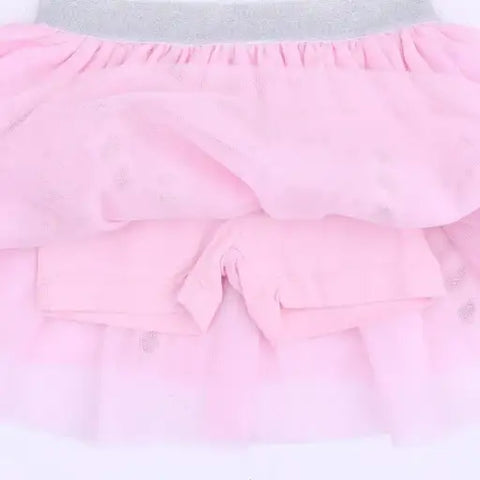 Tutu Skirt with Bike Shorts - Candy Canes
