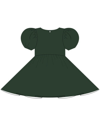 Sofia Dress | Green Shimmer