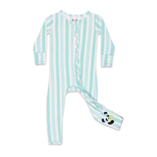 Slumber Stripes Convertible Footie Bamboo Pajama - Bellabu Bear