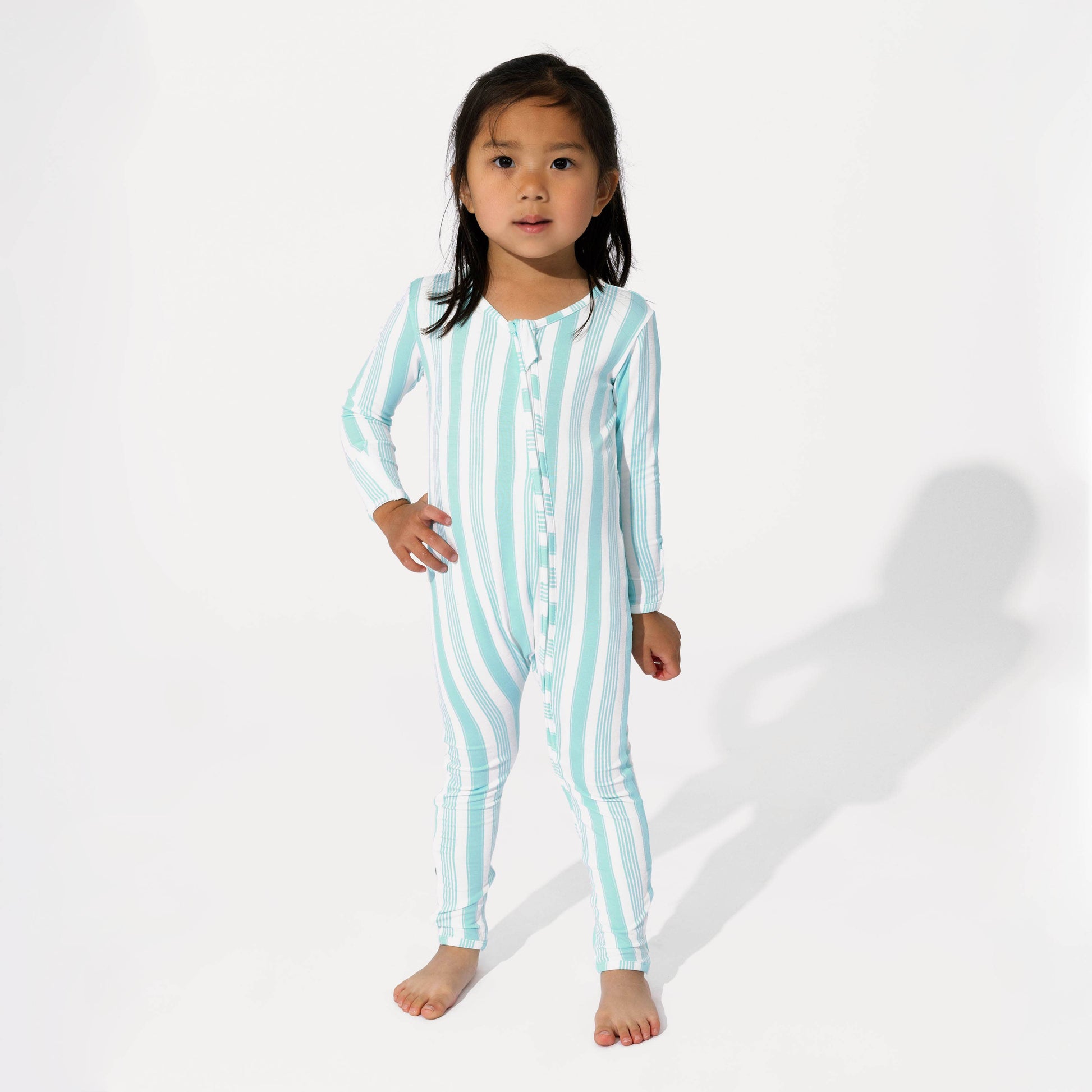 Slumber Stripes Convertible Footie Bamboo Pajama - Bellabu Bear