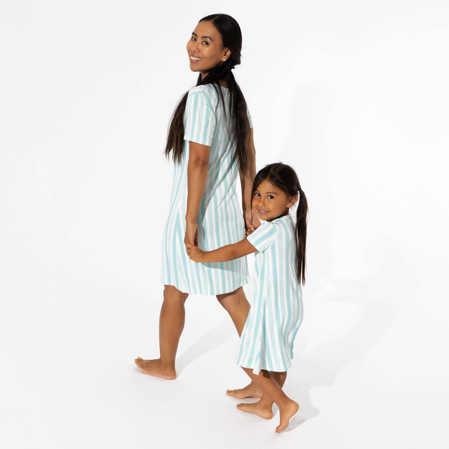 Slumber Stripes Girls Bamboo Dress - Bellabu Bear