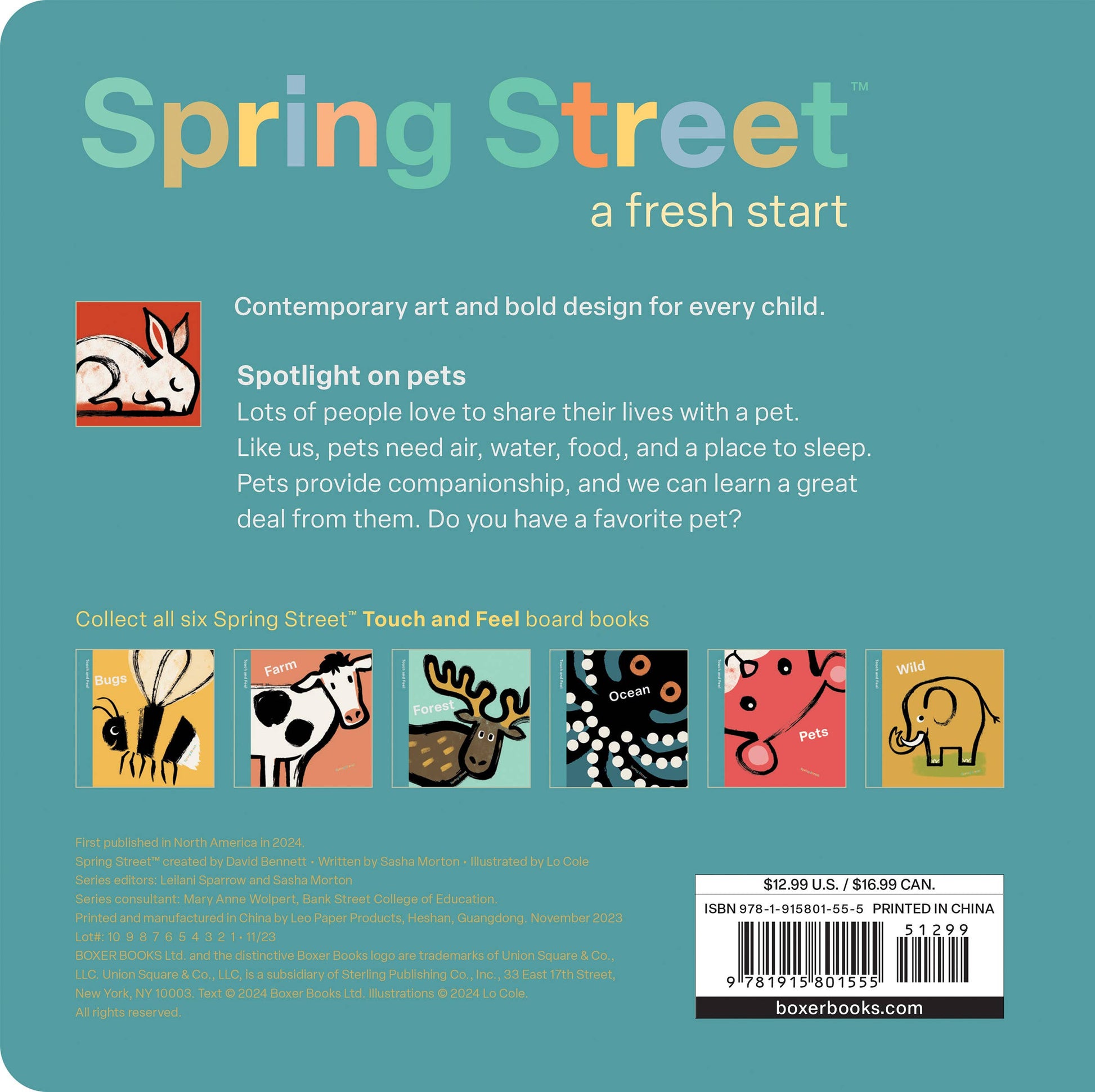 Spring Street Touch & Feel: Pets Book - Union Square & Co.