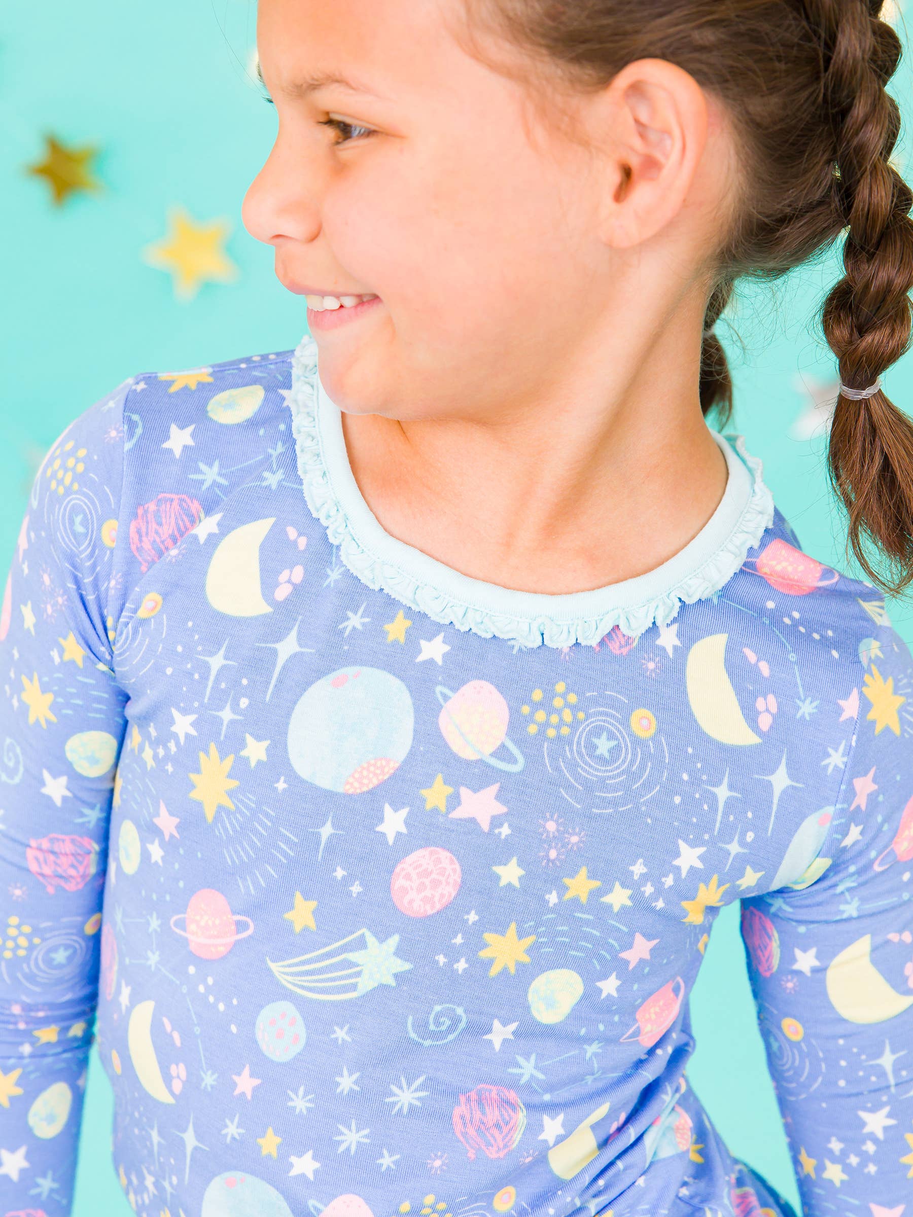 Starry Dreams Bamboo Pajama Set - RuffleButts + RuggedButts