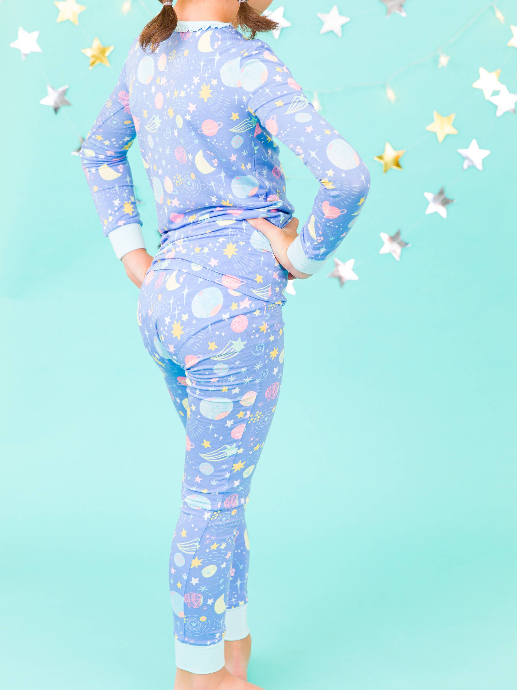 Starry Dreams Bamboo Pajama Set - RuffleButts + RuggedButts