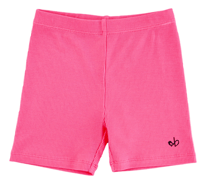 Strawberry Ribbed Biker Shorts - Birdie Bean