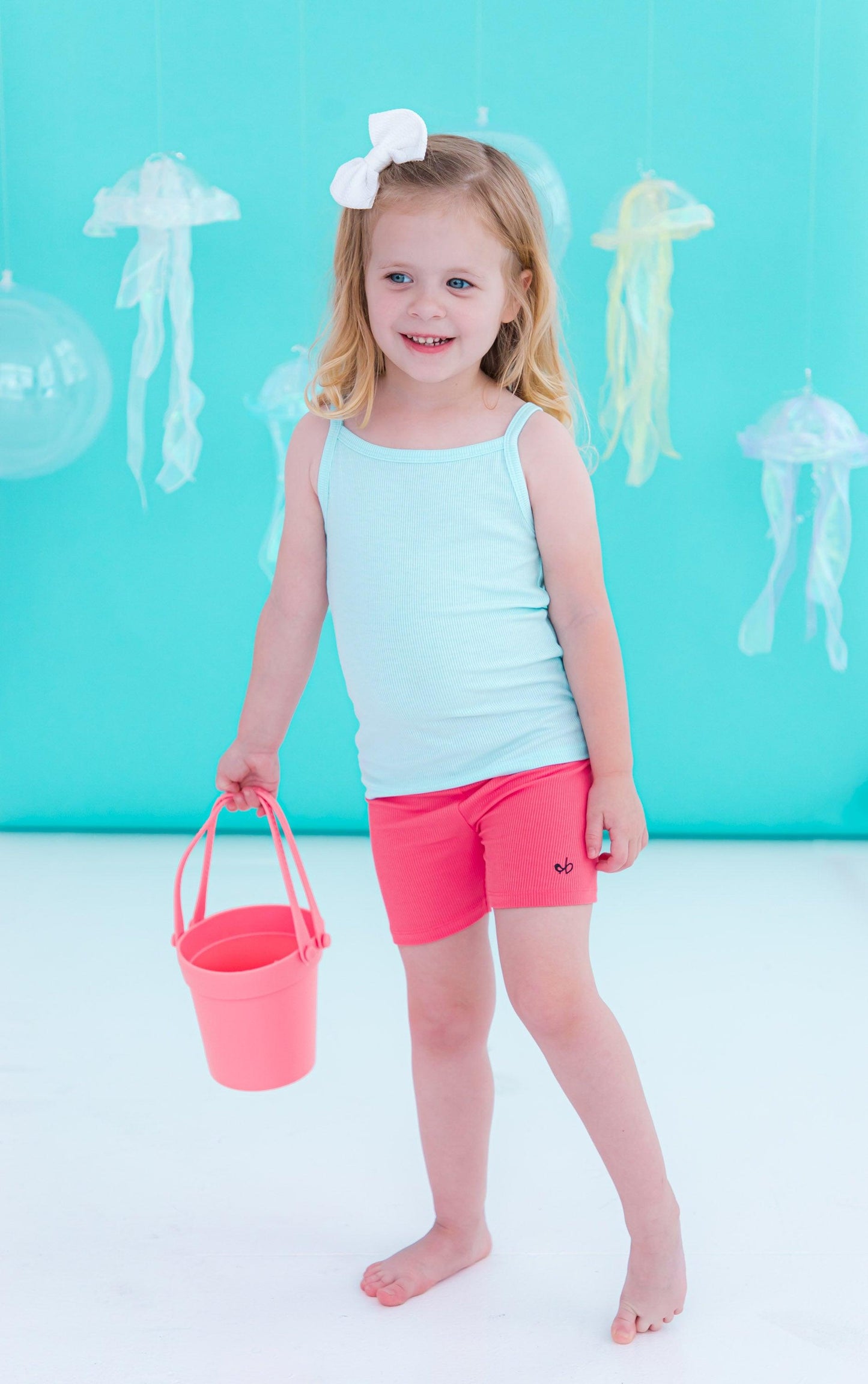 Strawberry Ribbed Biker Shorts - Birdie Bean