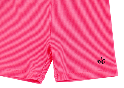 Strawberry Ribbed Biker Shorts - Birdie Bean