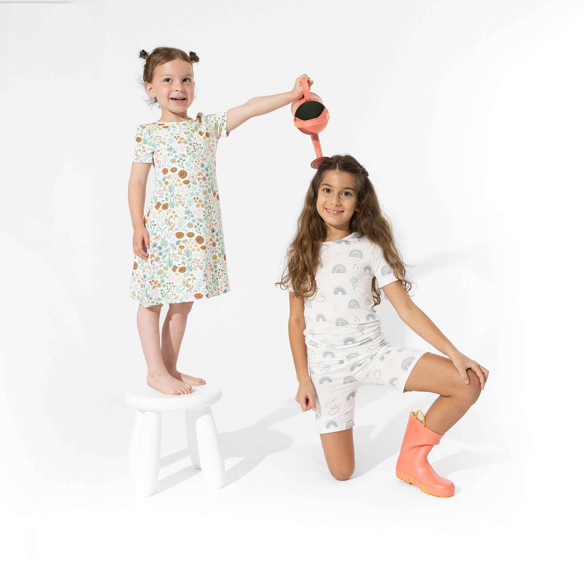 Summer Floral Girls Bamboo Dress - Bellabu Bear