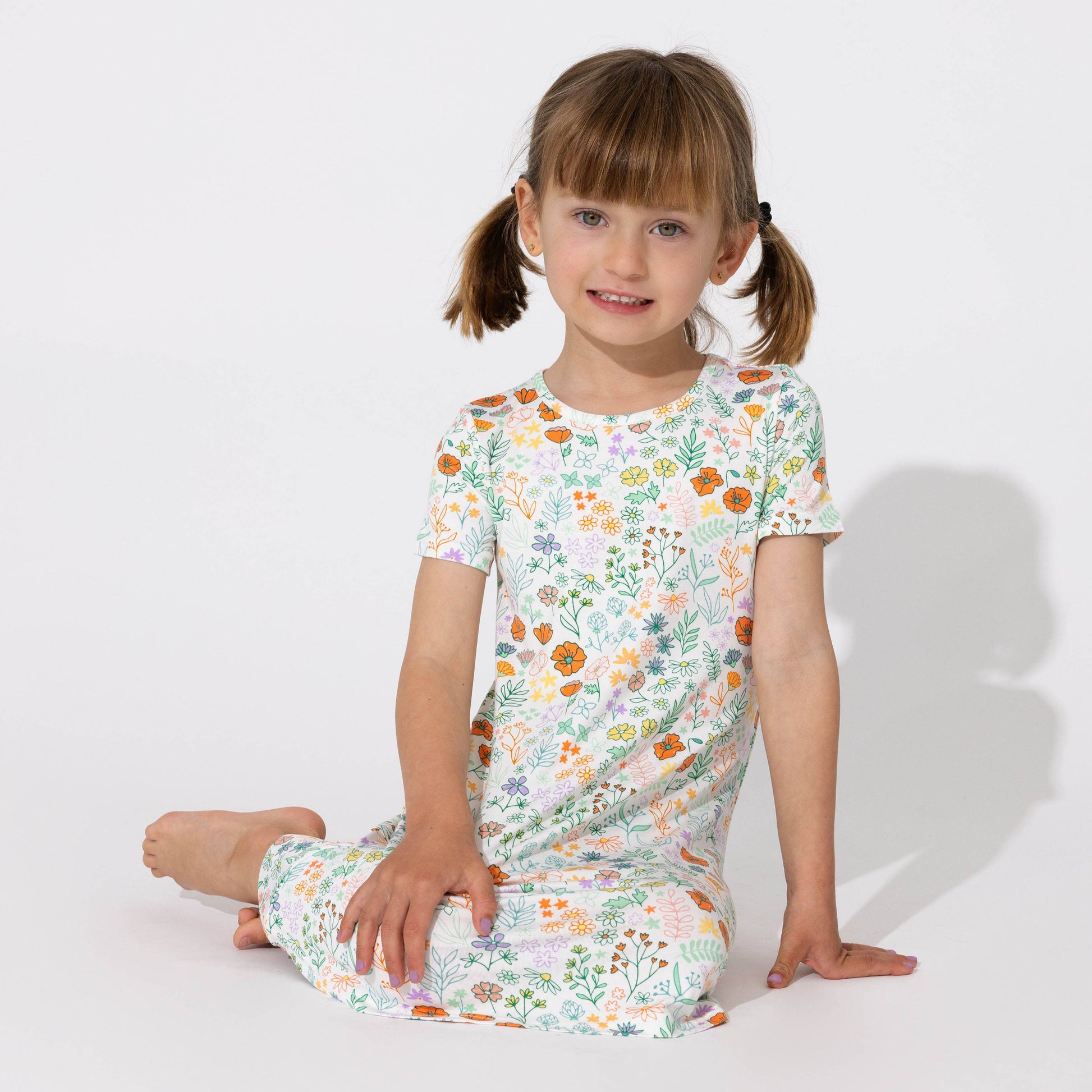 Summer Floral Girls Bamboo Dress - Bellabu Bear