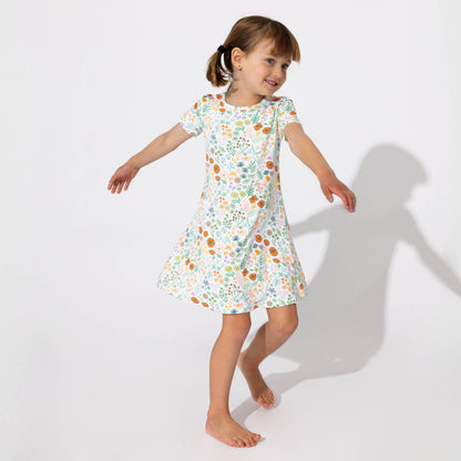 Summer Floral Girls Bamboo Dress - Bellabu Bear